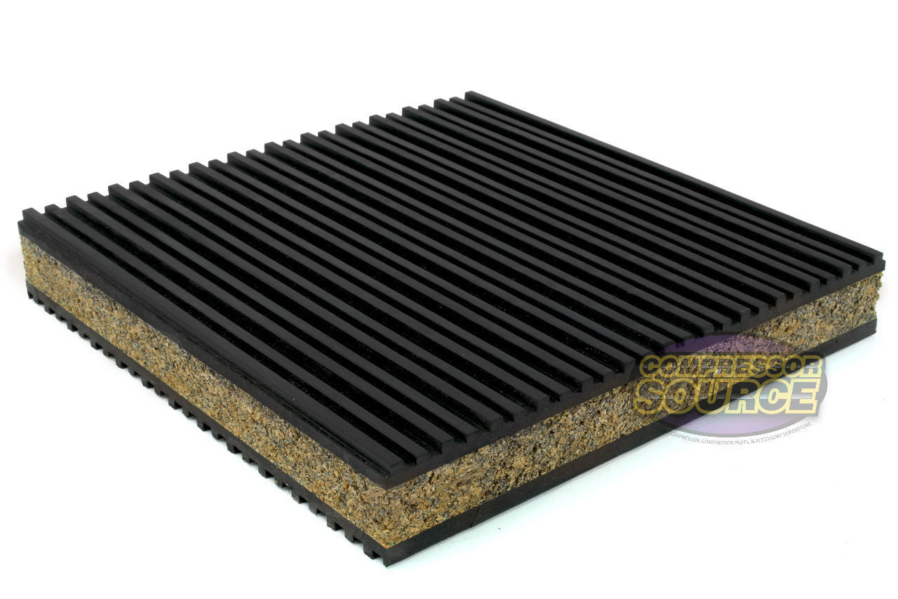 4 Pack Anti Vibration Pad Isolation Dampener Isolation 6x6x7/8 Rubber/Cork