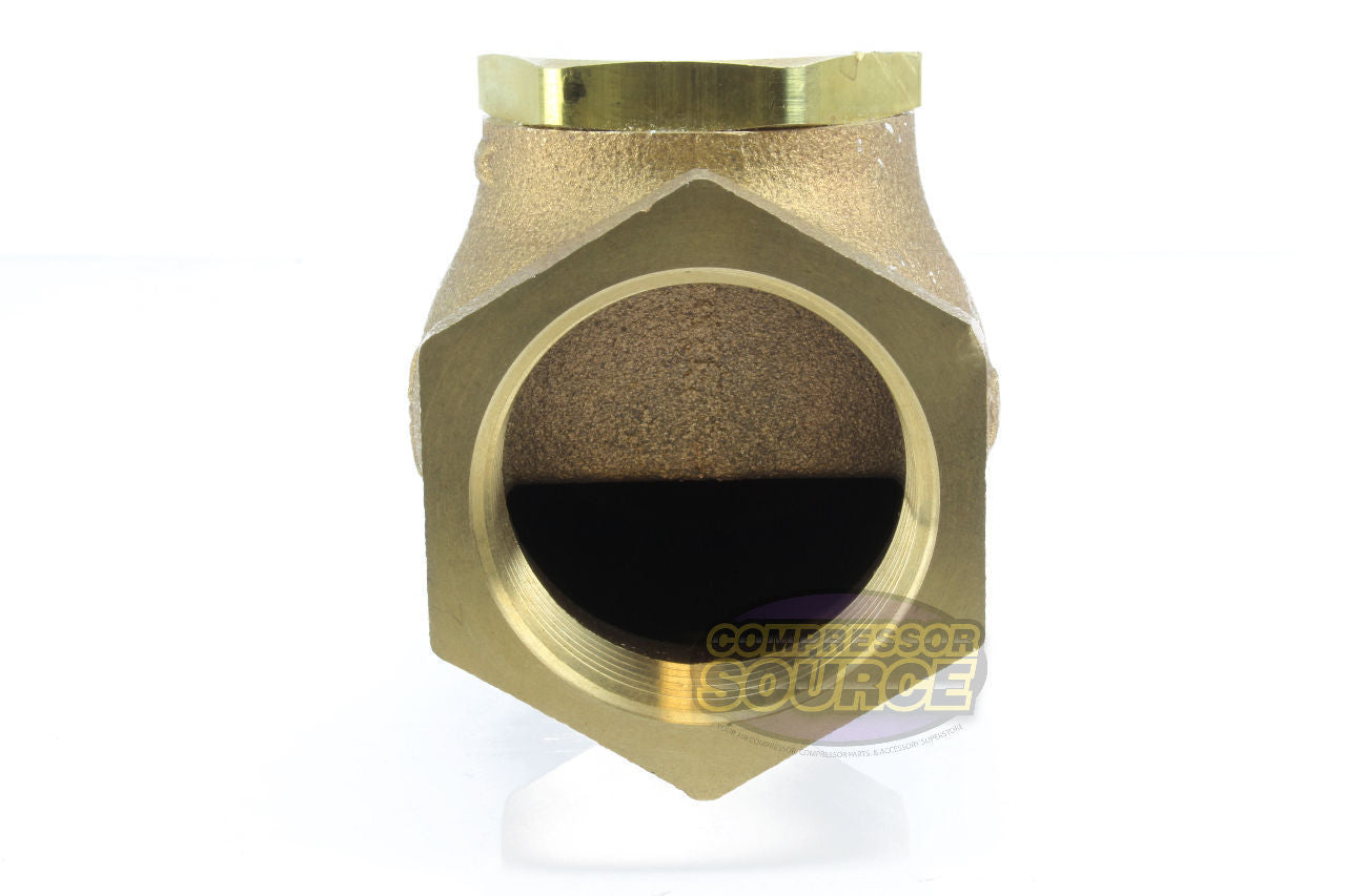 1.5" Solid Cast Brass Check Valve In Line Horizontal Air Compressor Vertical GV112