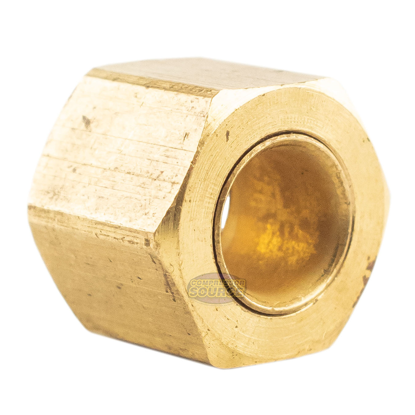 1/4 Compression Nut & Ferrule Combo for 1/4 OD Tube Brass Captive Sl –  compressor-source
