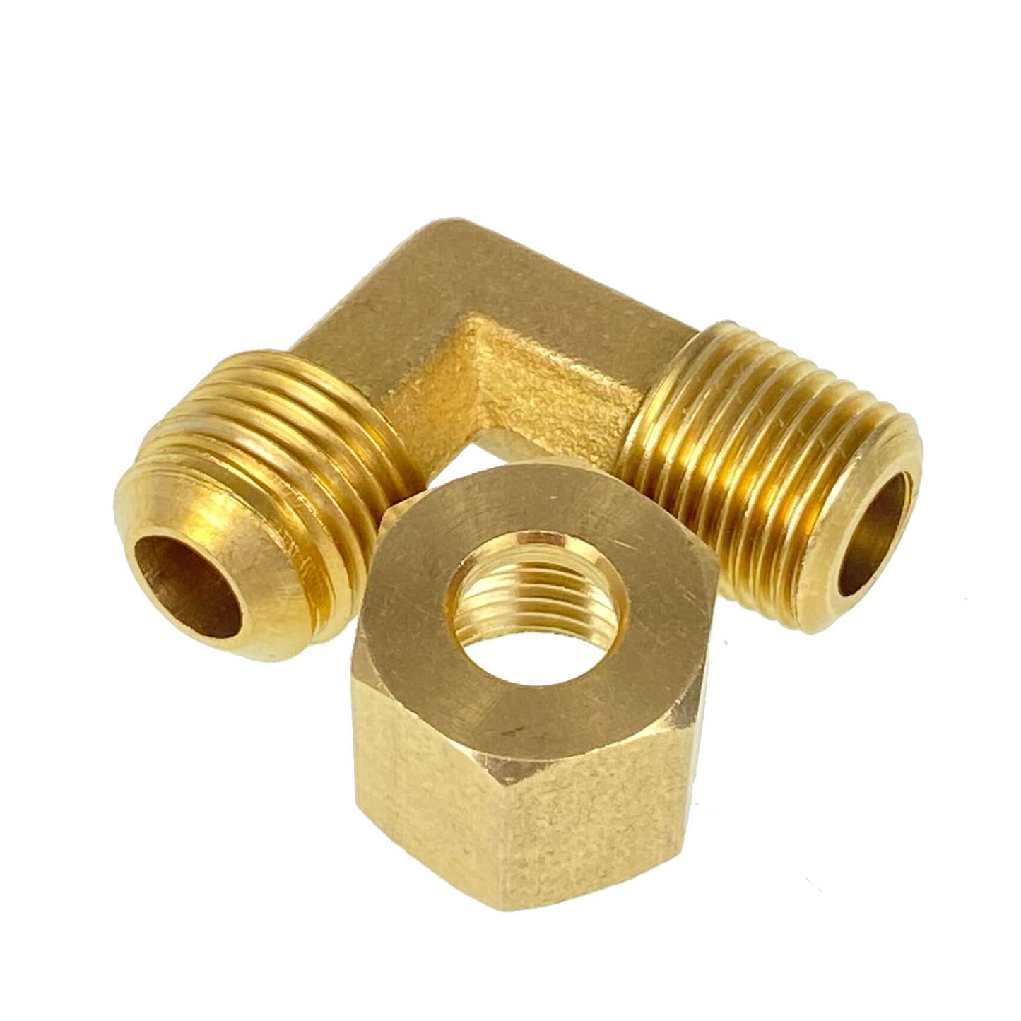 1/4" Flare to 1/8" NPT Elbow Tube Fitting for 1/4" OD Tubing Nut Included