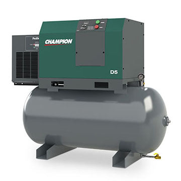 Champion D5AS 5HP Rotary Air Compressor 60 Gallon Horizontal Air Compressor
