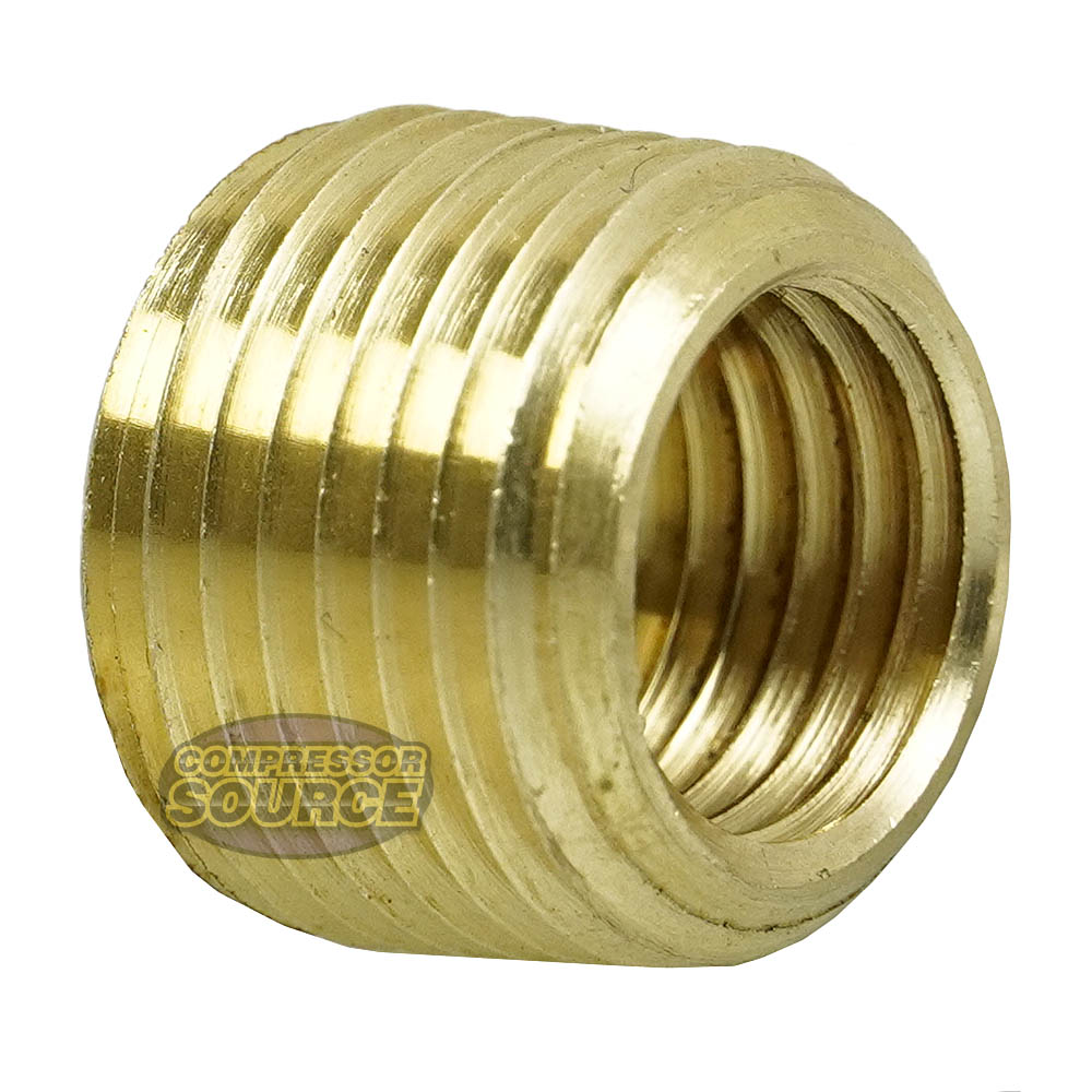 Brass 3/8" Male NPT Outer x 1/4" Female NPT Inner Solid Brass Bushing FB110EE