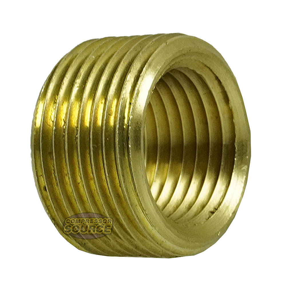 3/4" Male NPT Outer x 1/2" Female NPT Inner Solid Brass Socket Bushing FB110J
