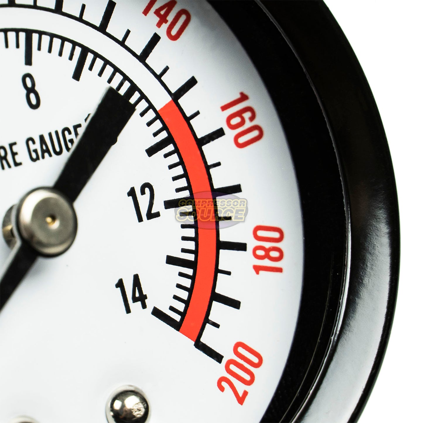 Rolair 200 PSI 1/4" Side / Bottom Mount Air Compressor Gauge