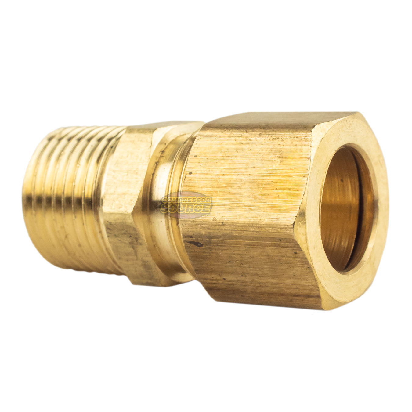 3/8" OD x 3/8" Male NPT Connector Brass Compression Fitting for 3/8" OD Tube