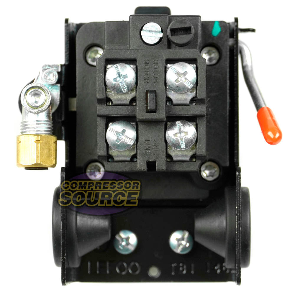 Lefoo 95-125 PSI Air Compressor Pressure Switch 1/4" Female NPT 4 Port LF10-L4H