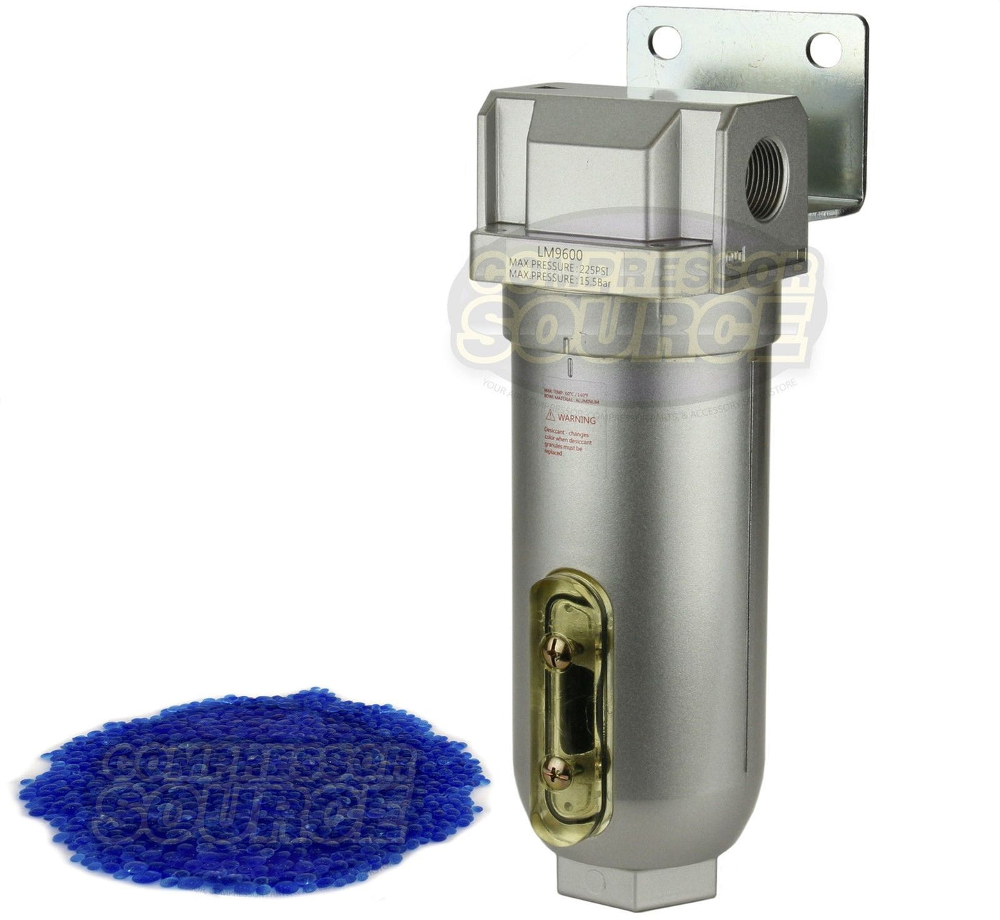 3/4" Compressed Air In Line Desiccant Dryer Moisture / Water Filter Trap