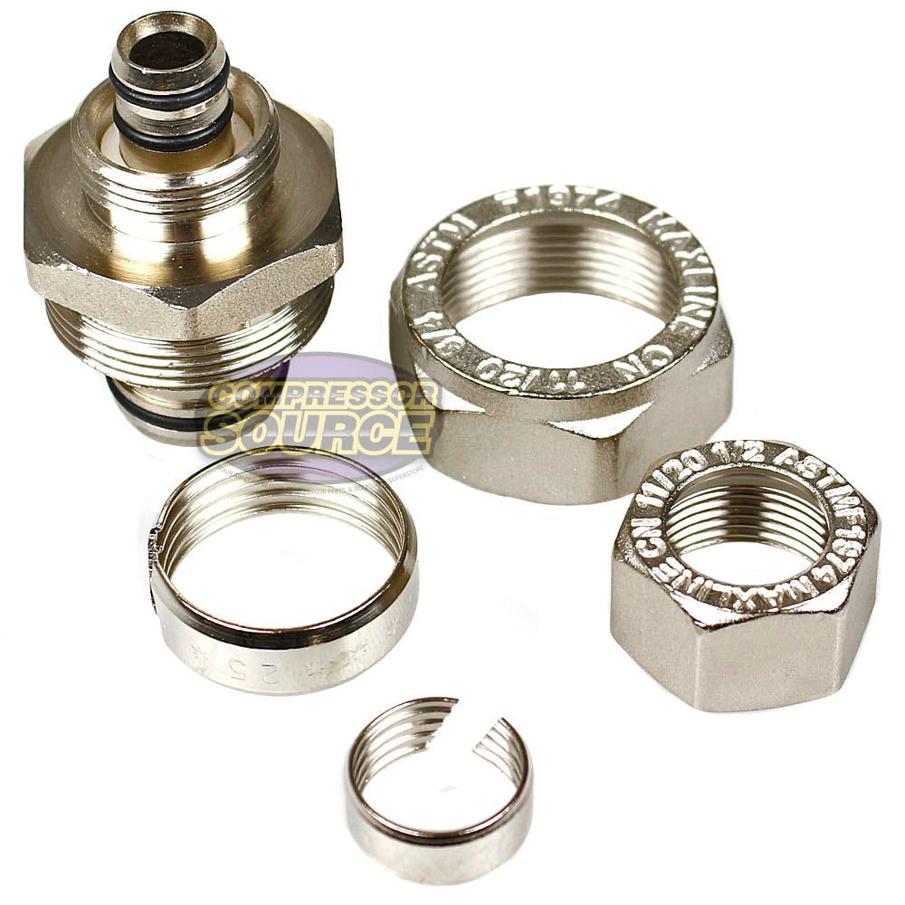 Maxline Reducing Union 3/4" to 1/2" Fitting 175 PSI Nickel Plated Brass M8024