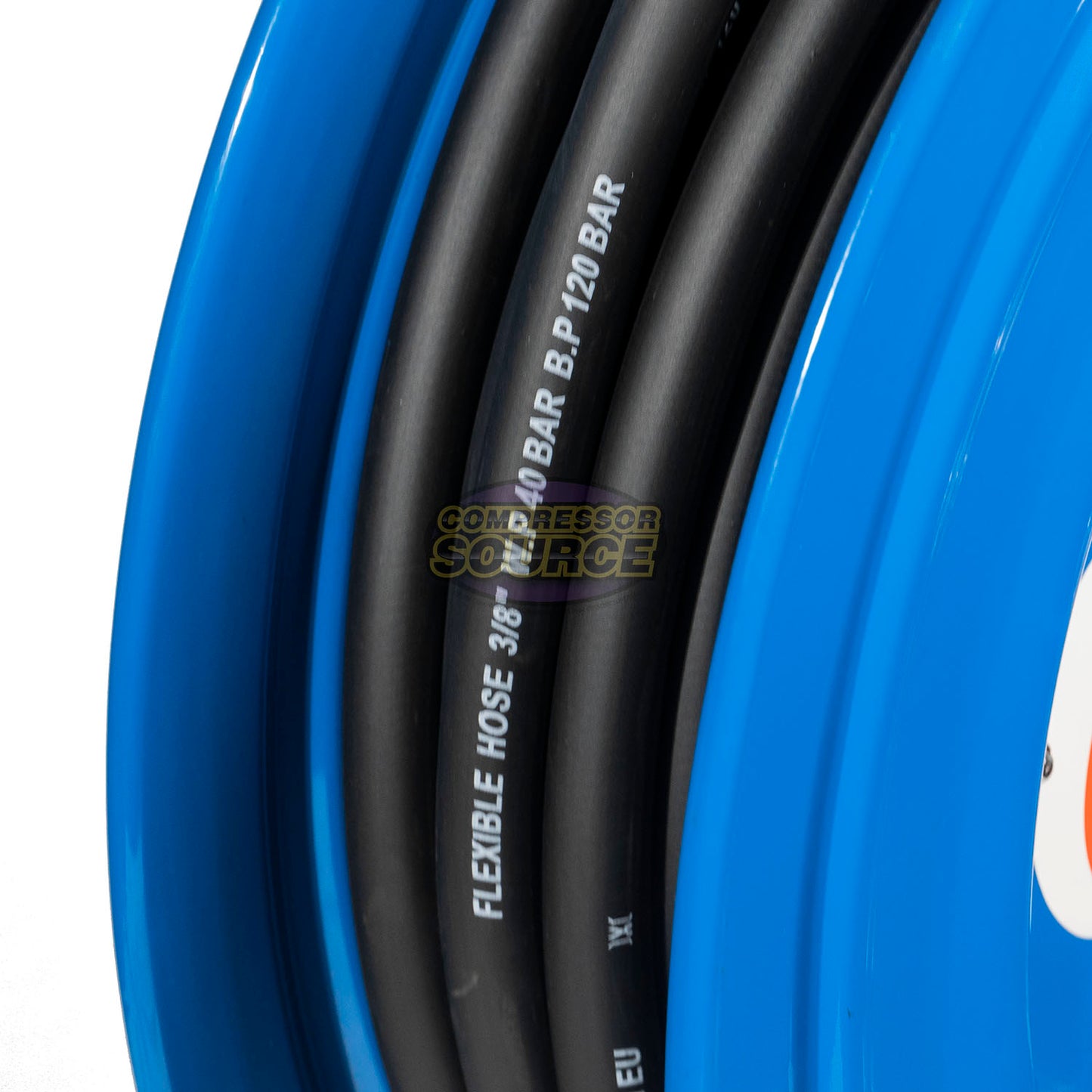 Rapidair 3/8" x 50' Dual Arm Steel Hose Reel 1/2" Inlet 1/4" Outlet R-03050