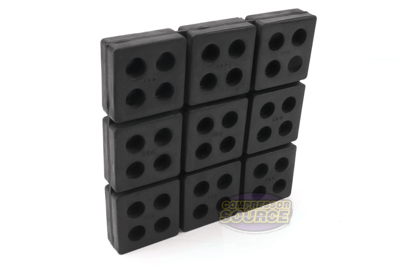 2 Pack ﻿﻿Anti Vibration Pad Isolation Dampener All Rubber Heavy Duty ﻿6x6x3/4"