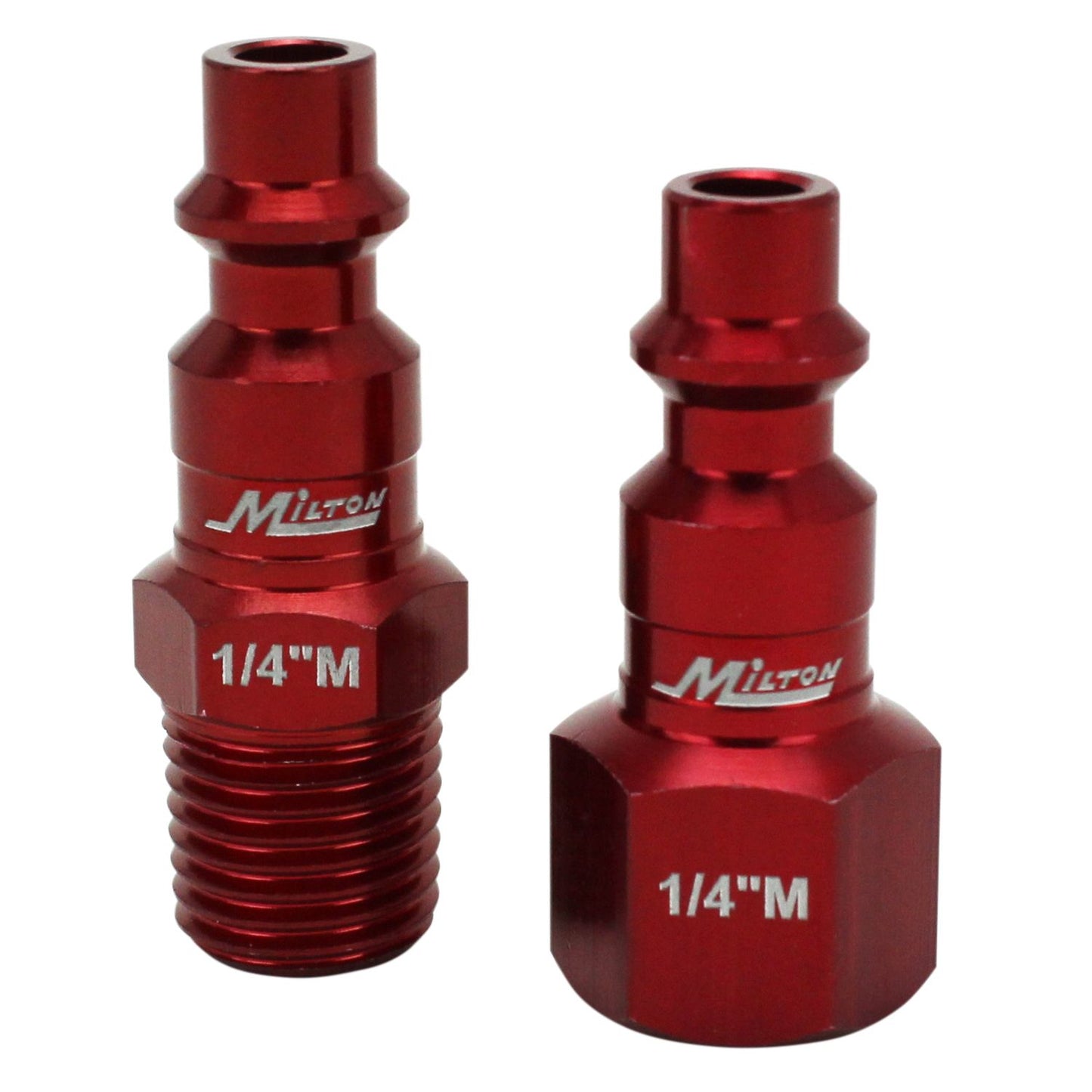 Milton ColorFit M Style coupler and Plug Kit 1/4" NPT 3 Pieces S-303MKIT Red