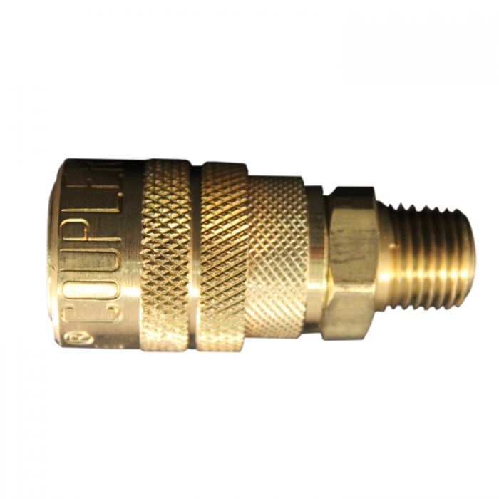Milton M Style Coupler 1/4" Male NPT Brass Body Kwick Change Couple S-716
