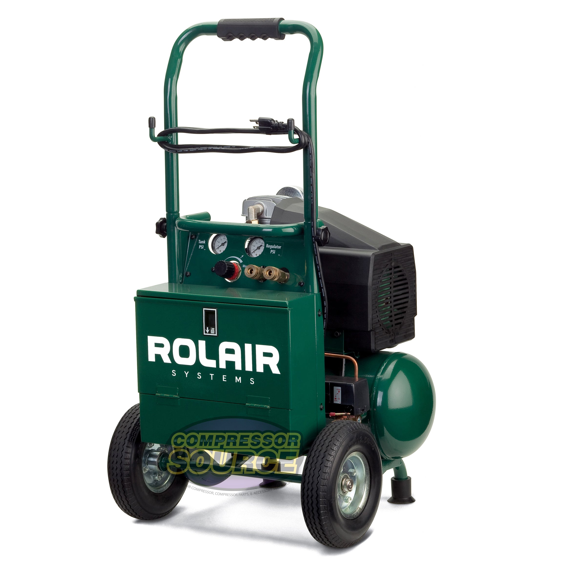 Rolair JC20 2HP 3 Gallon Oil-Less Electric Air Compressor