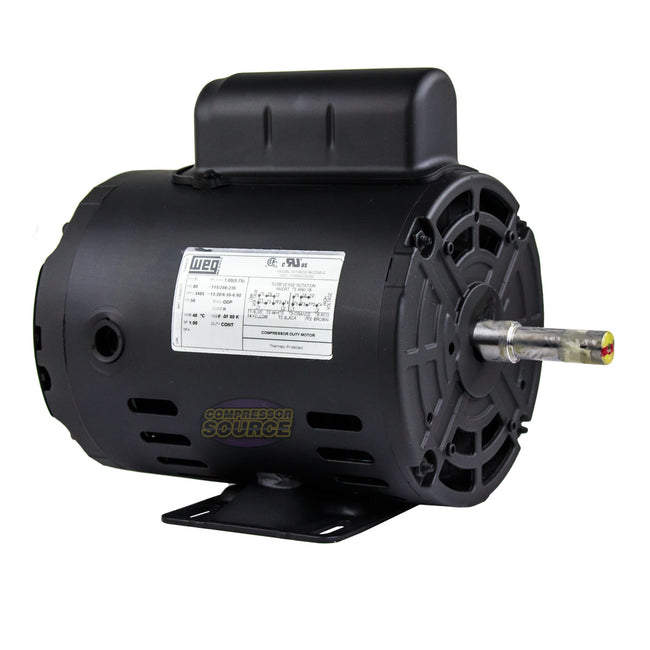 1 HP Single Phase Electric Motor 3485 RPM 56 Frame 115/208-230V ODP WEG 00136OS1BCD56-S