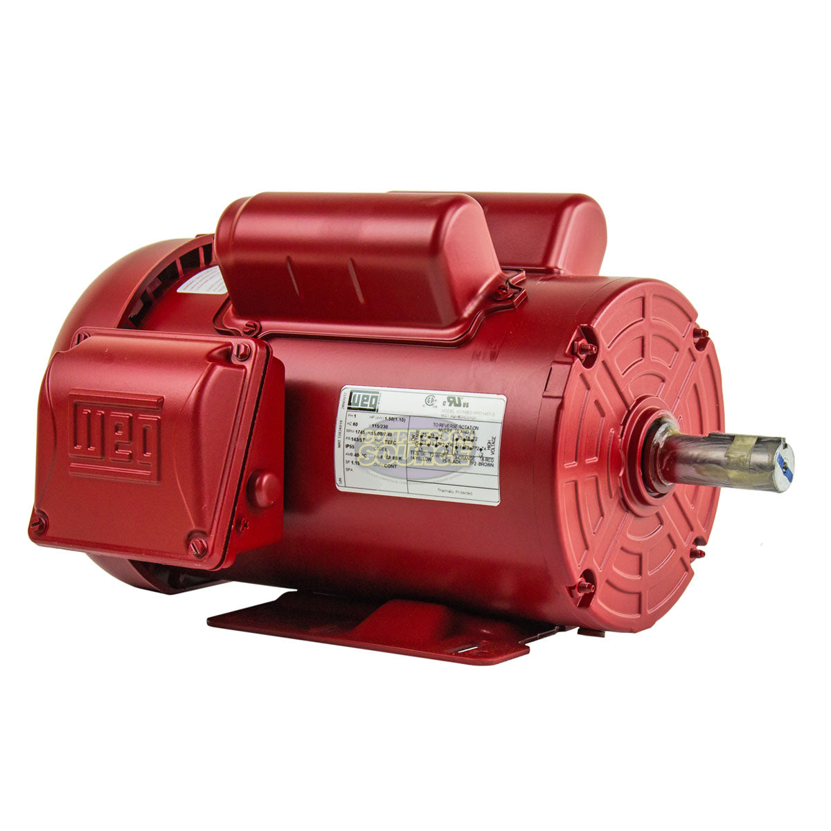 1.5 HP Air Compressor Electric Motor 145T Frame 1745 RPM Single Phase WEG