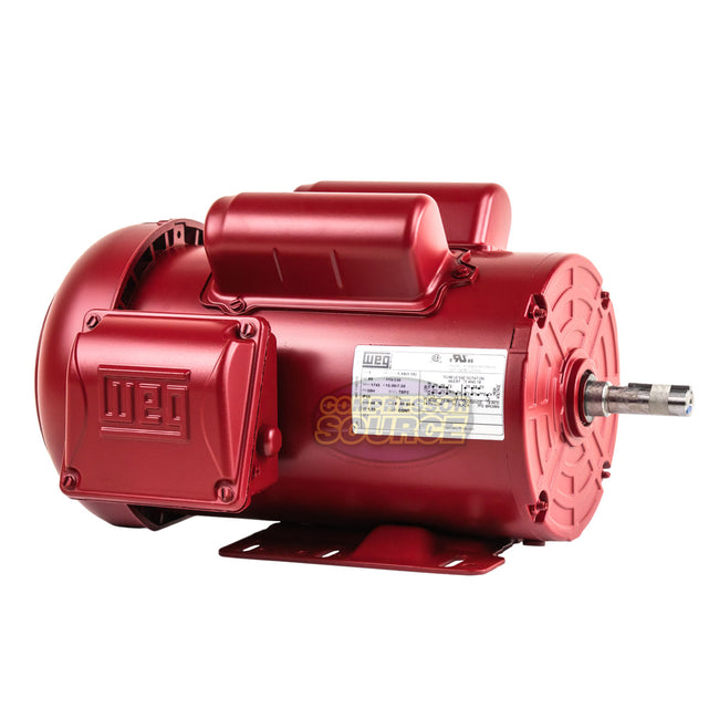 1.5 HP Single Phase Electric Motor 1745 RPM 56H Frame 115-230V TEFC WEG