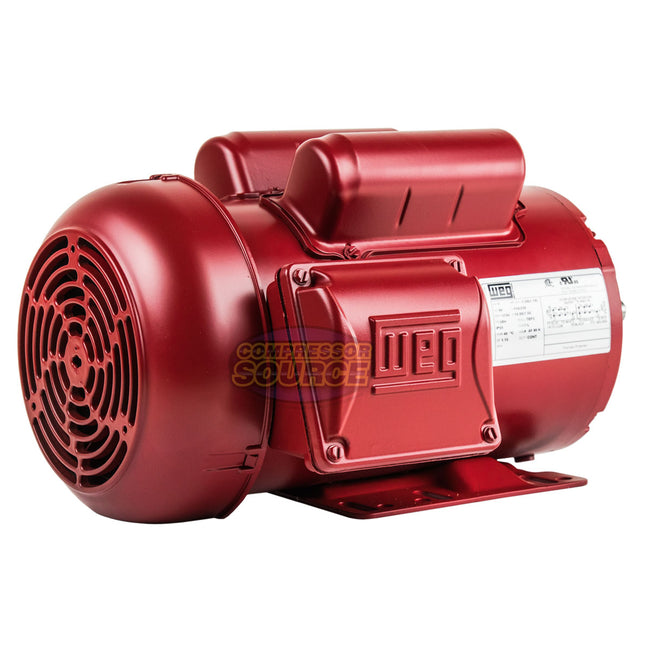 1.5 HP Single Phase Electric Motor 1745 RPM 56H Frame 115-230V TEFC WEG