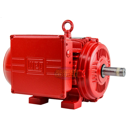 5 HP Single Phase Farm Duty Electric Motor 1730 RPM 184T Frame 230V TEFC WEG