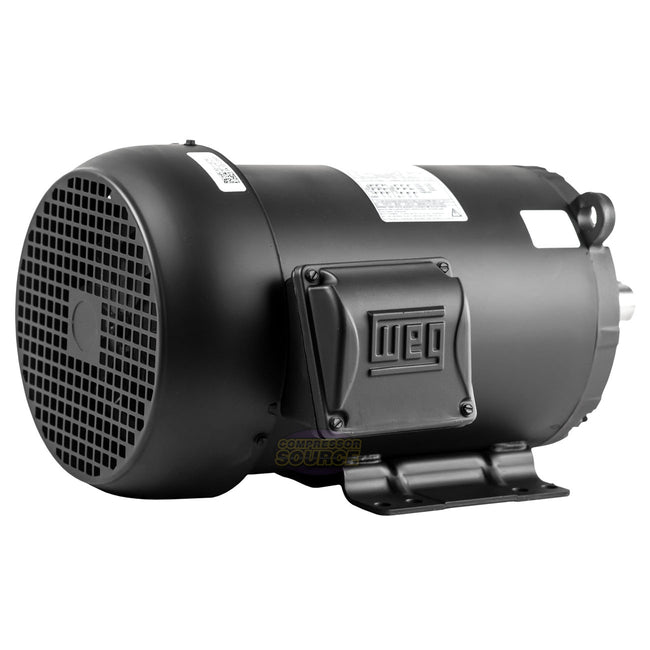 5 HP 3 Phase Electric Motor 3500 RPM 182/4T Frame 230/460V TEFC WEG 00536ET3E184T-S
