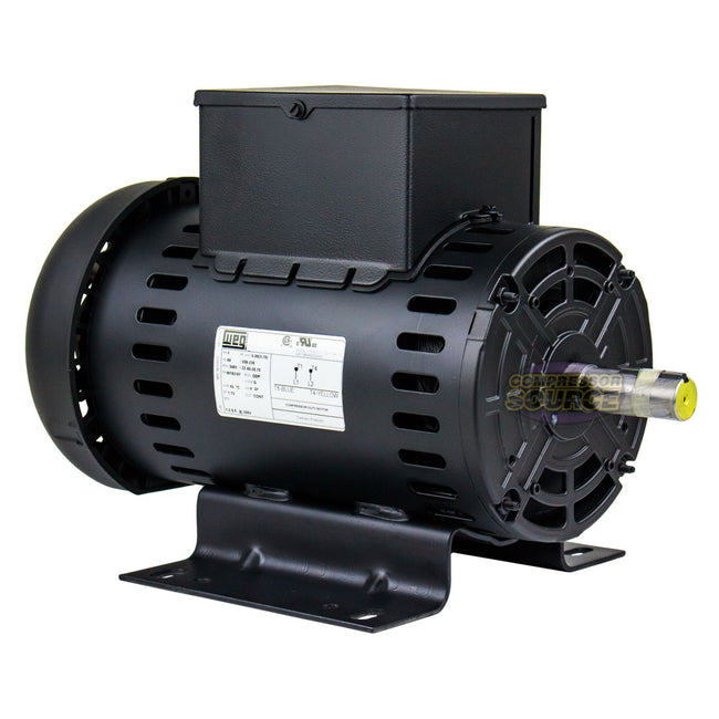 5 HP Single Phase Electric Motor 3465 RPM W182/4Y Frame 208-230V ODP WEG 00536OS1CCDW184Y-S