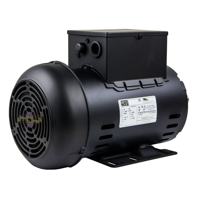 5 HP Single Phase Electric Motor 3440 RPM 56HZ Frame 230V ODP WEG 00536OS1DCD56HZ-S