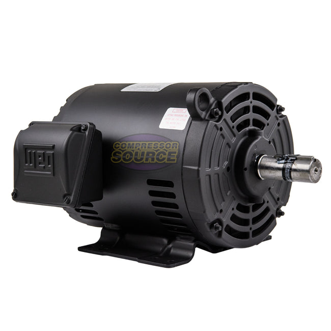 5 HP 3 Phase Electric Motor 3510 RPM 182/4T Frame 230/460V ODP WEG