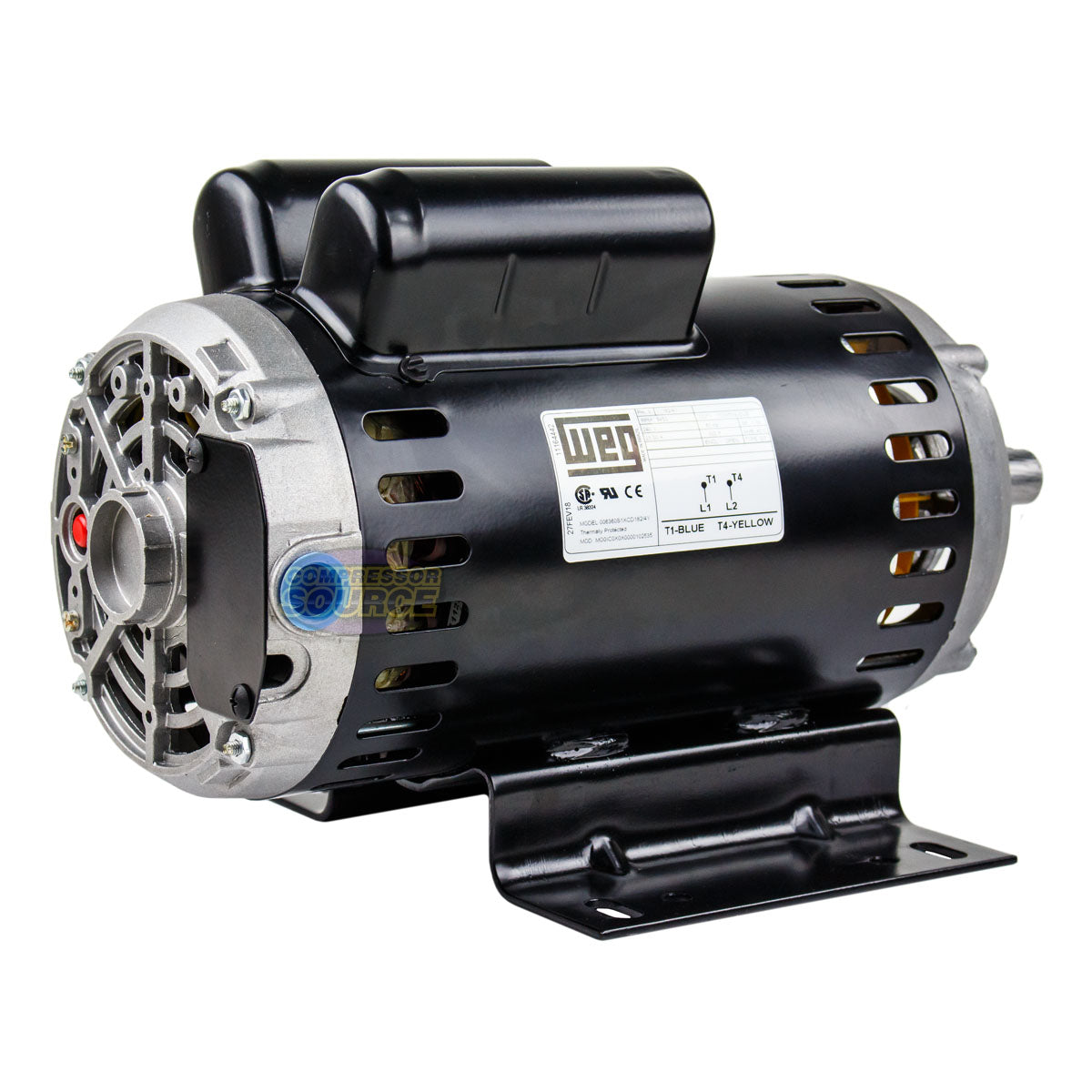 WEG 6.4 HP 1 Phase Motor 56 Or 182/4Y Frame 240V 3450 RPM