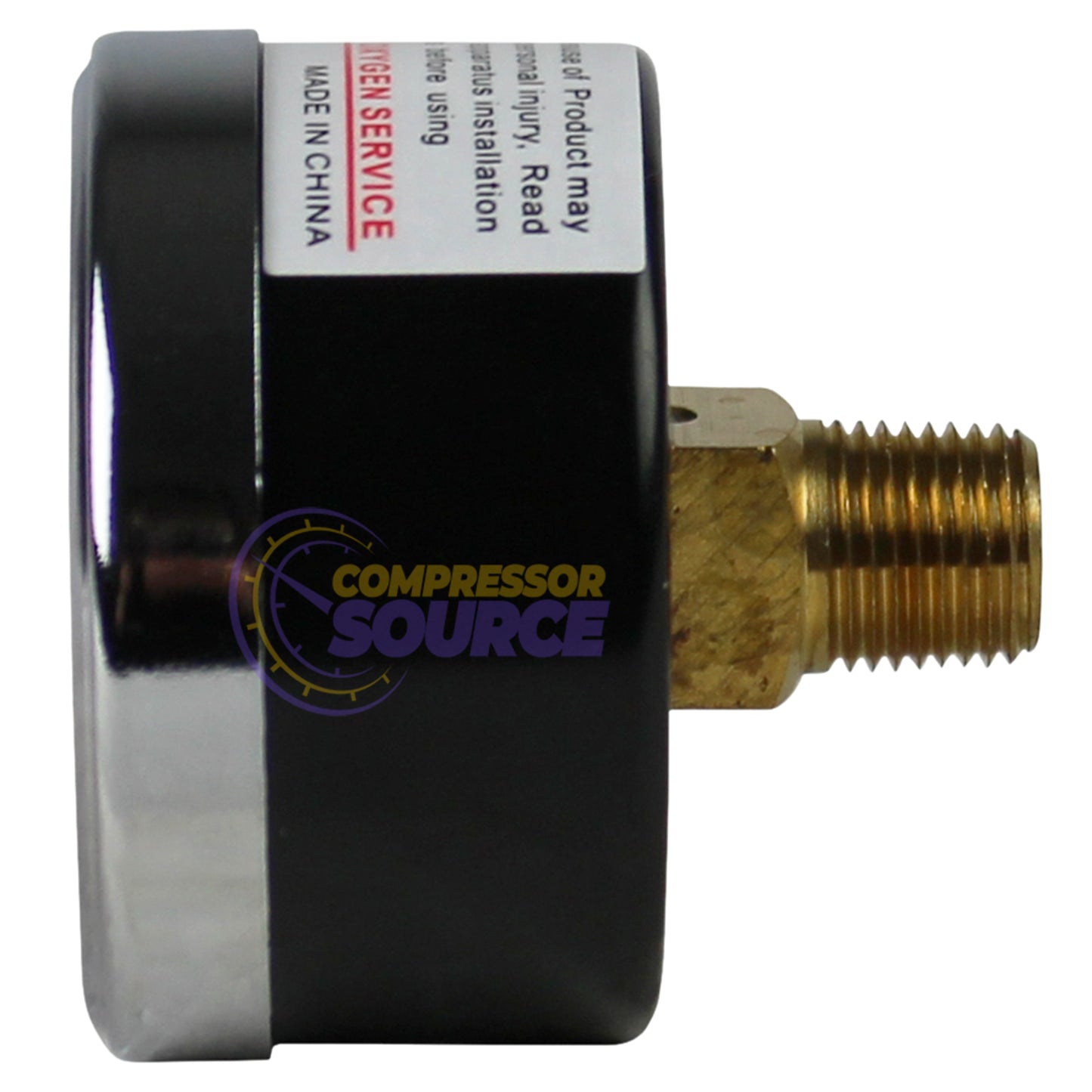 1/8" NPT Air Pressure Gauge 0-100 PSI Back Mount 1.5" Face Black Steel Case