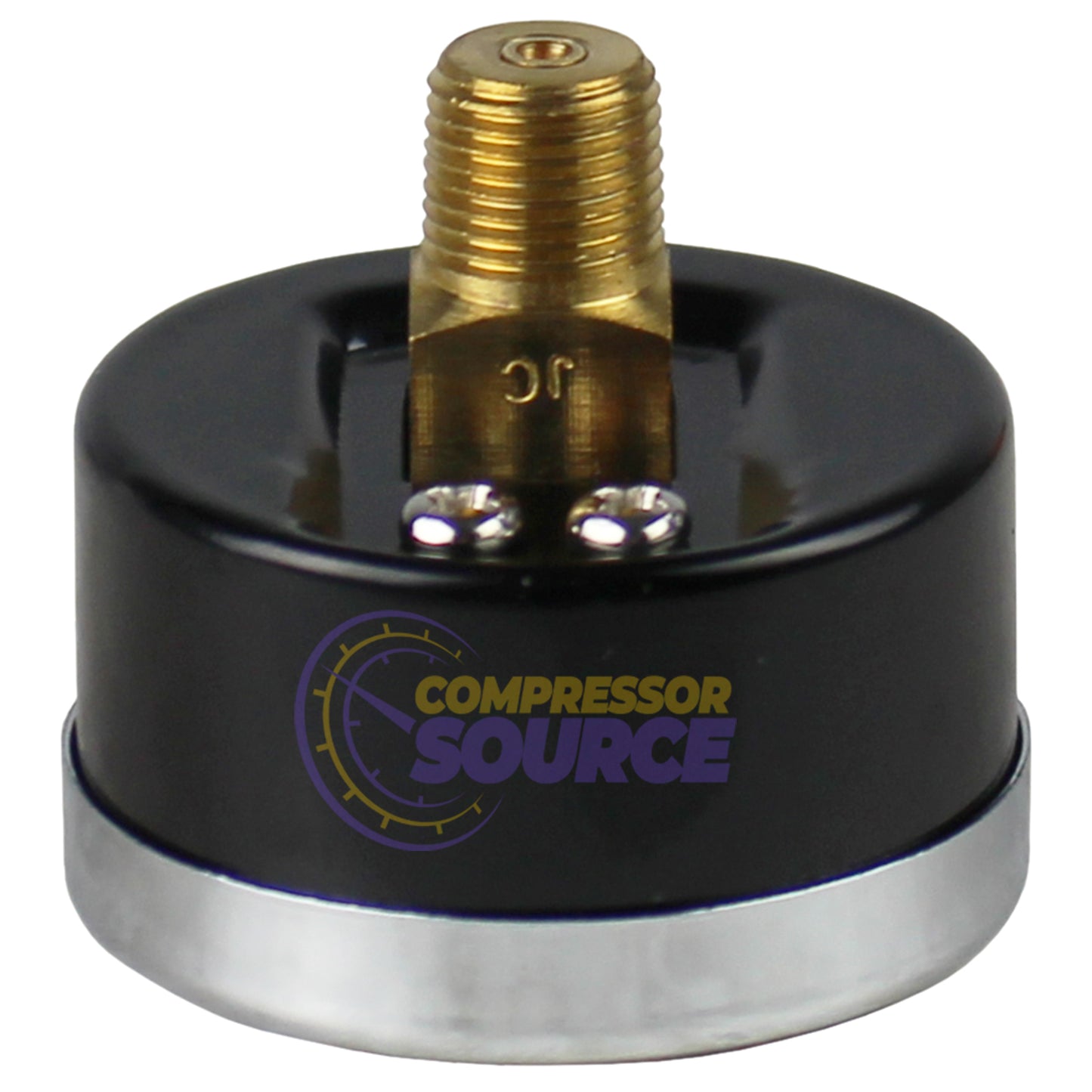 1/8" NPT Air Pressure Gauge 0-100 PSI Back Mount 1.5" Face Black Steel Case