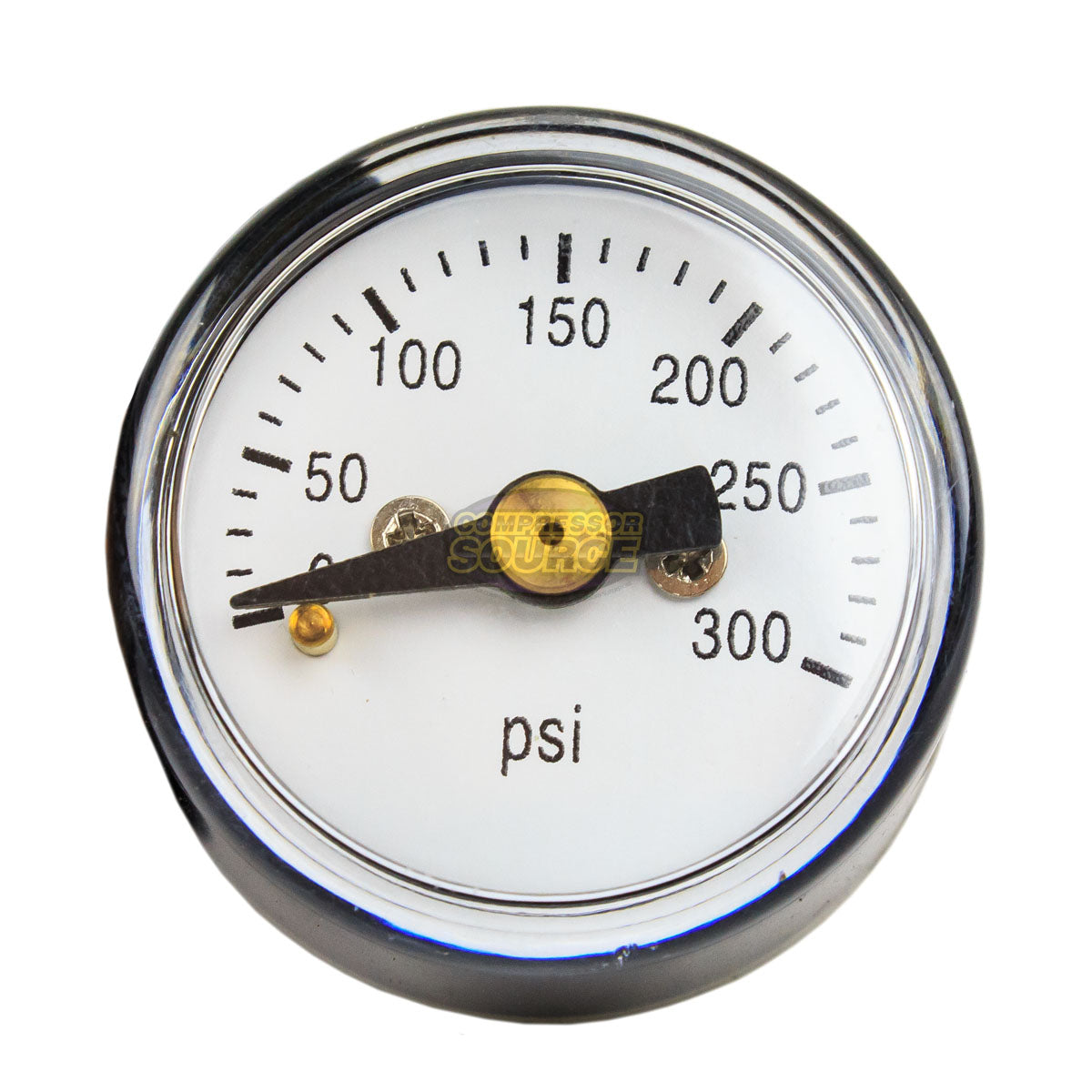 1/8" MNPT Mini / Micro Air Pressure Gauge 0-300 PSI 1" Face CBM Center Back Mount