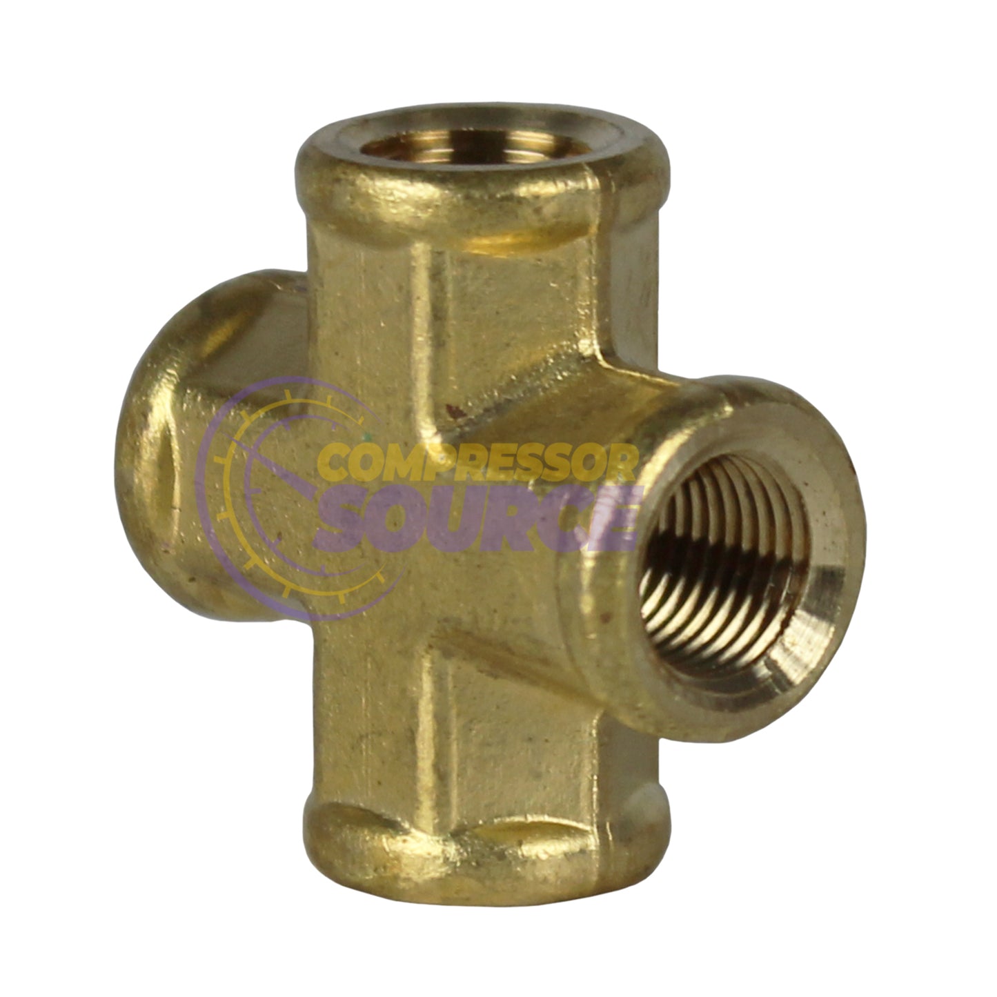 1/8" Female FNPT Brass Forged Equal Cross Pipe Thread Fitting 4 Way 102A