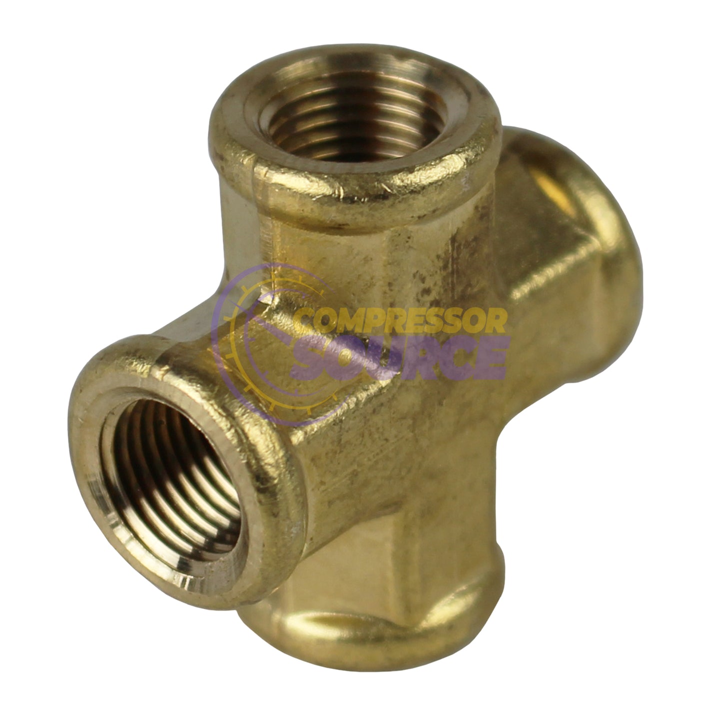 1/8" Female FNPT Brass Forged Equal Cross Pipe Thread Fitting 4 Way 102A