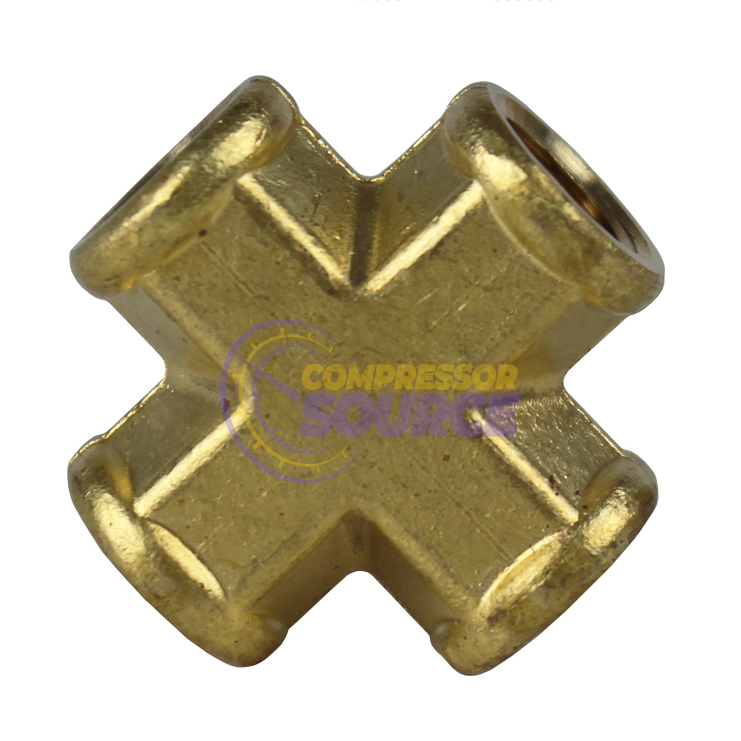 1/8" Female FNPT Brass Forged Equal Cross Pipe Thread Fitting 4 Way 102A