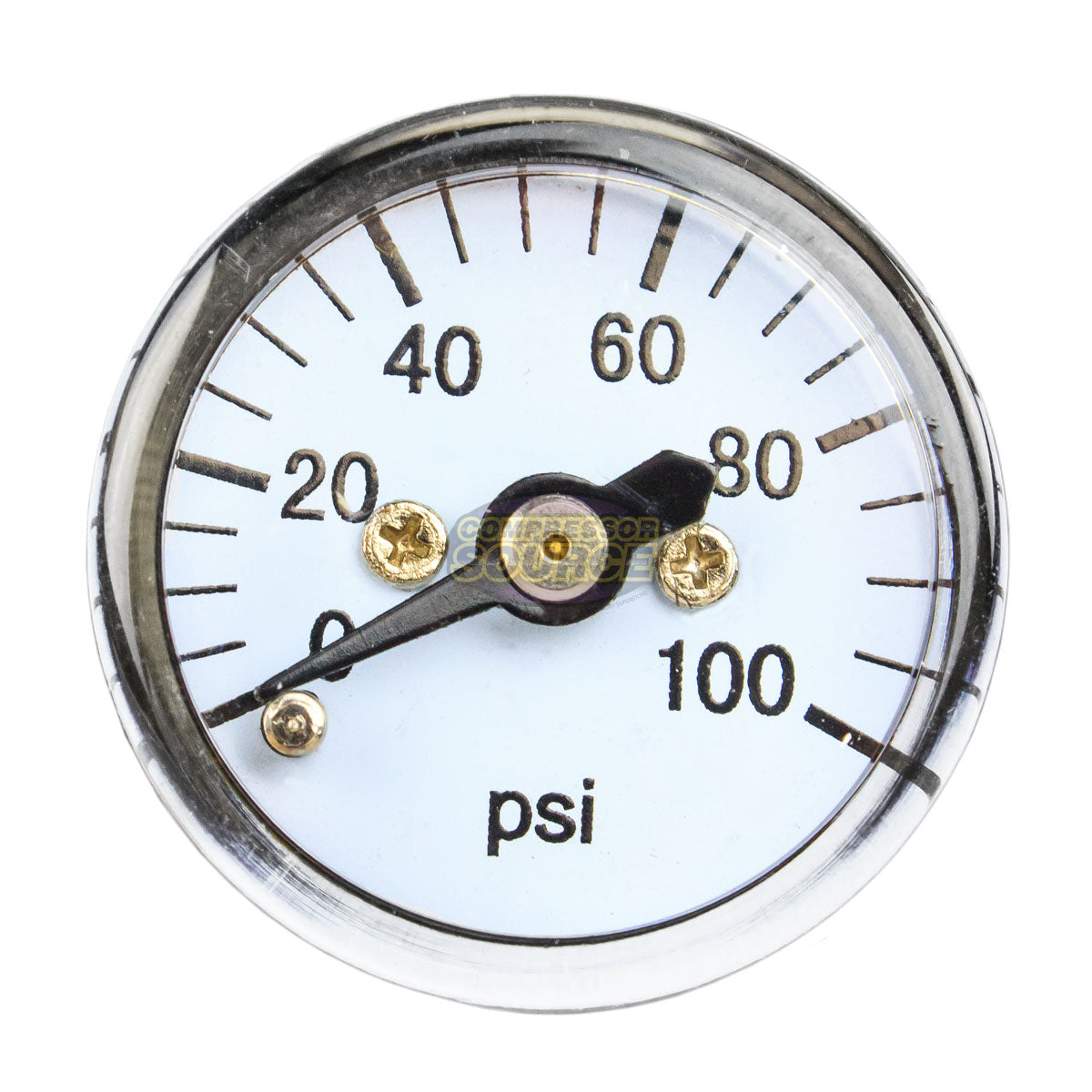 1/8" MNPT Mini / Micro Air Pressure Gauge 0-100 PSI 1" Face CBM Center Back Mount