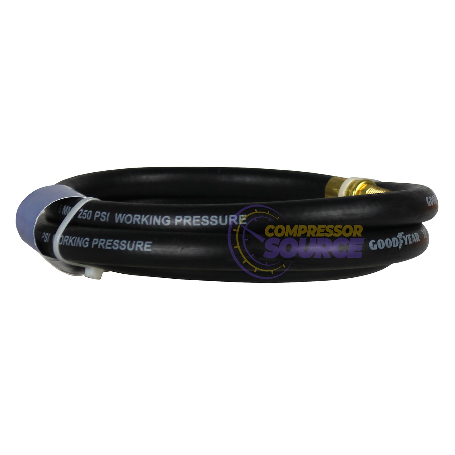Goodyear 6' x 3/8" Rubber Air Hose Whip 250 PSI 1/4" NPT USA Made 10324