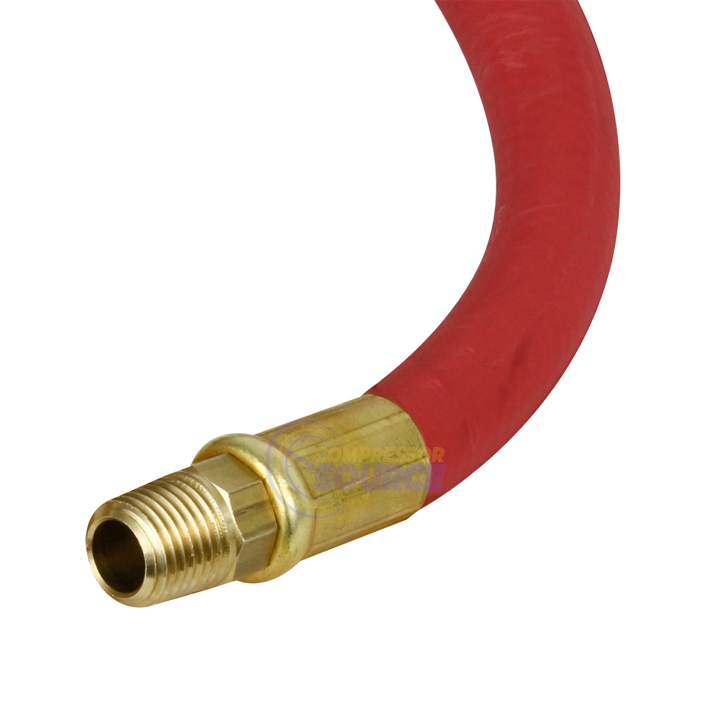 Continental Rubber Air Hose 3 Feet x 3/8 Inch 250 PSI Oil-Resistant Red 10368