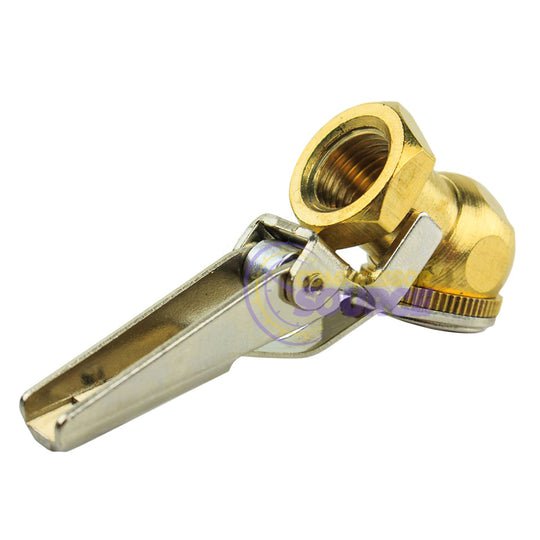 Locking Brass Air Tire Chuck Inflator Compressor Tool 1/4" NPT Hose Fitting
