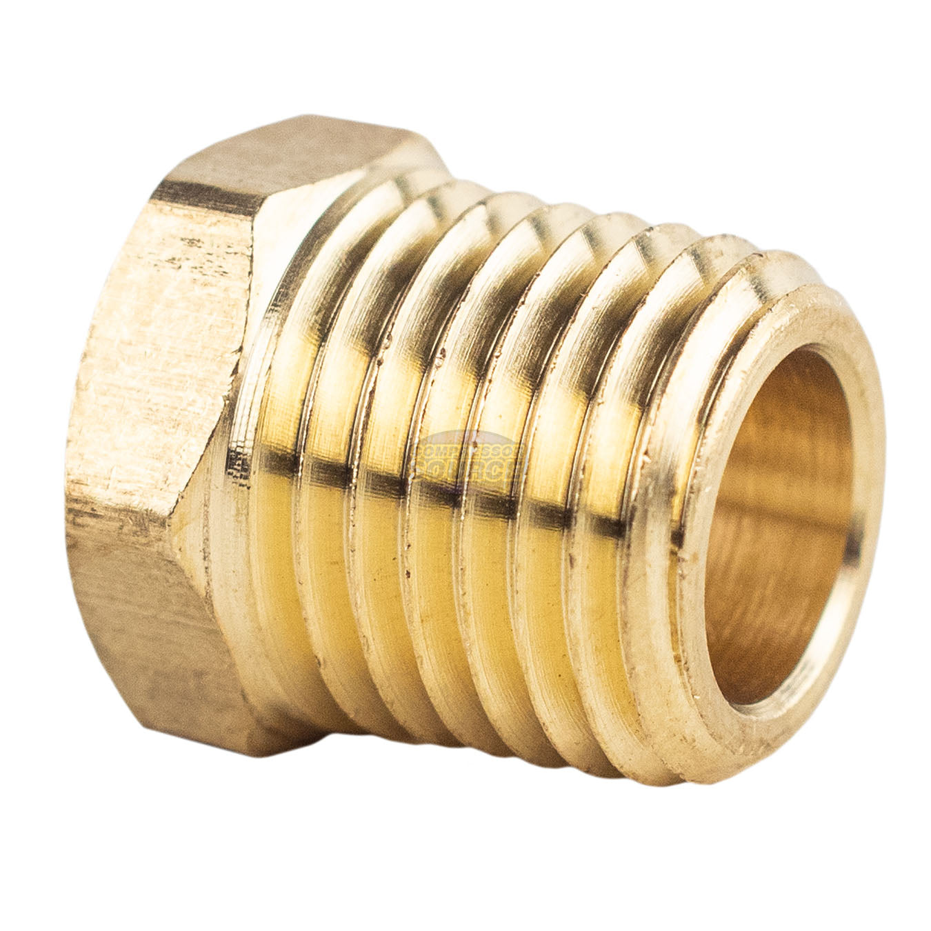 1/4" Male x 1/8" Female NPT Hex Bushing Adapter Pipe Reducer Brass Fitting 110C