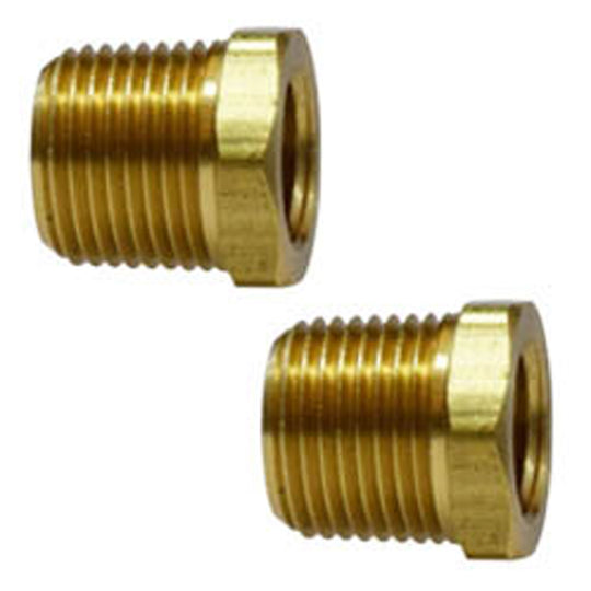 3/4" x 1/2" Male NPT x Female NPT Hex Bushing Reducer Brass Pipe Fitting 2-Pack