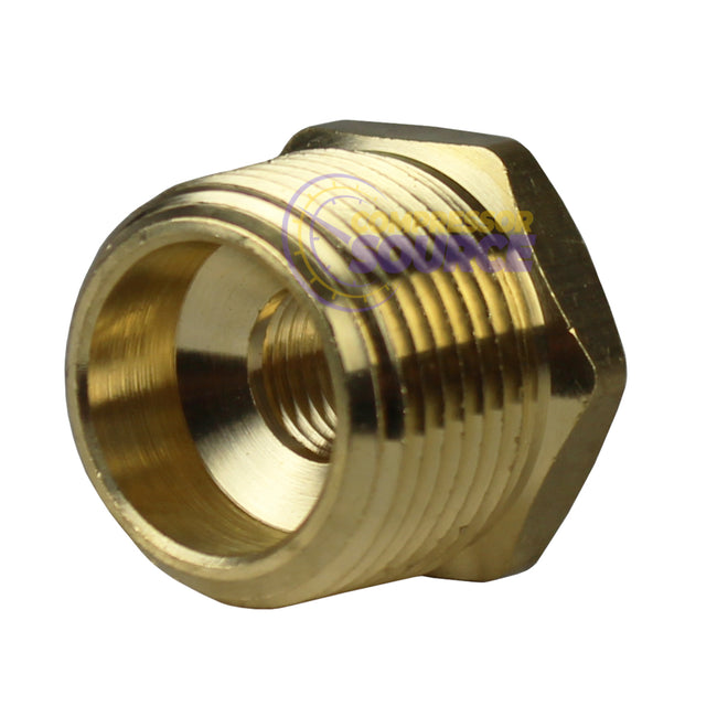 3/4" Male x 1/4" Female NPT Hex Bushing Adapter Pipe Reducer Brass Fitting 110JC