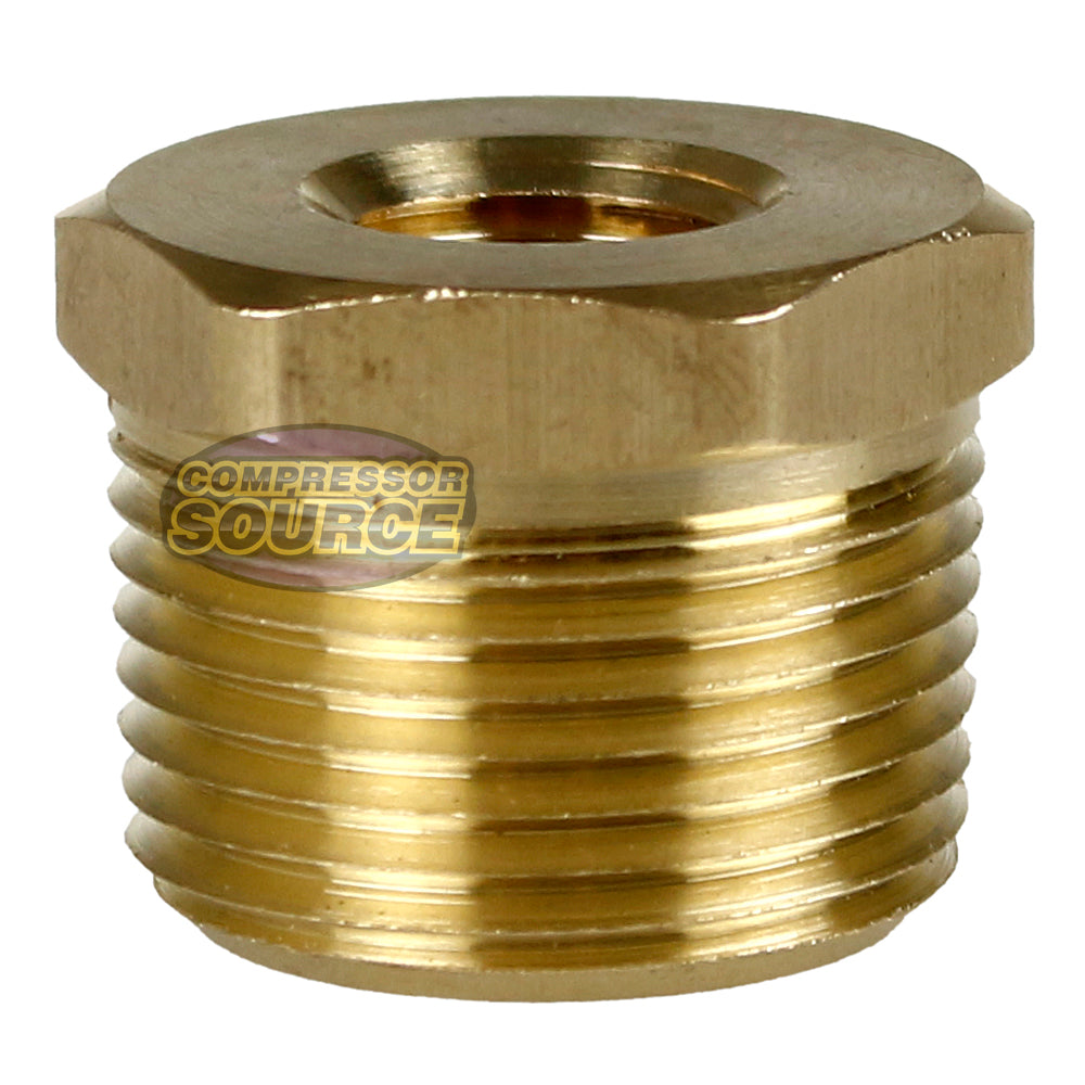 3/4" Male x 1/4" Female NPT Hex Bushing Adapter Pipe Reducer Brass Fitting 110JC