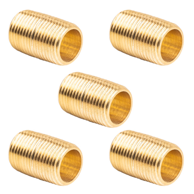 3/8" NPT X Male Close Pipe Nipples Threaded Brass Fitting Pipe Connector 5 Pack