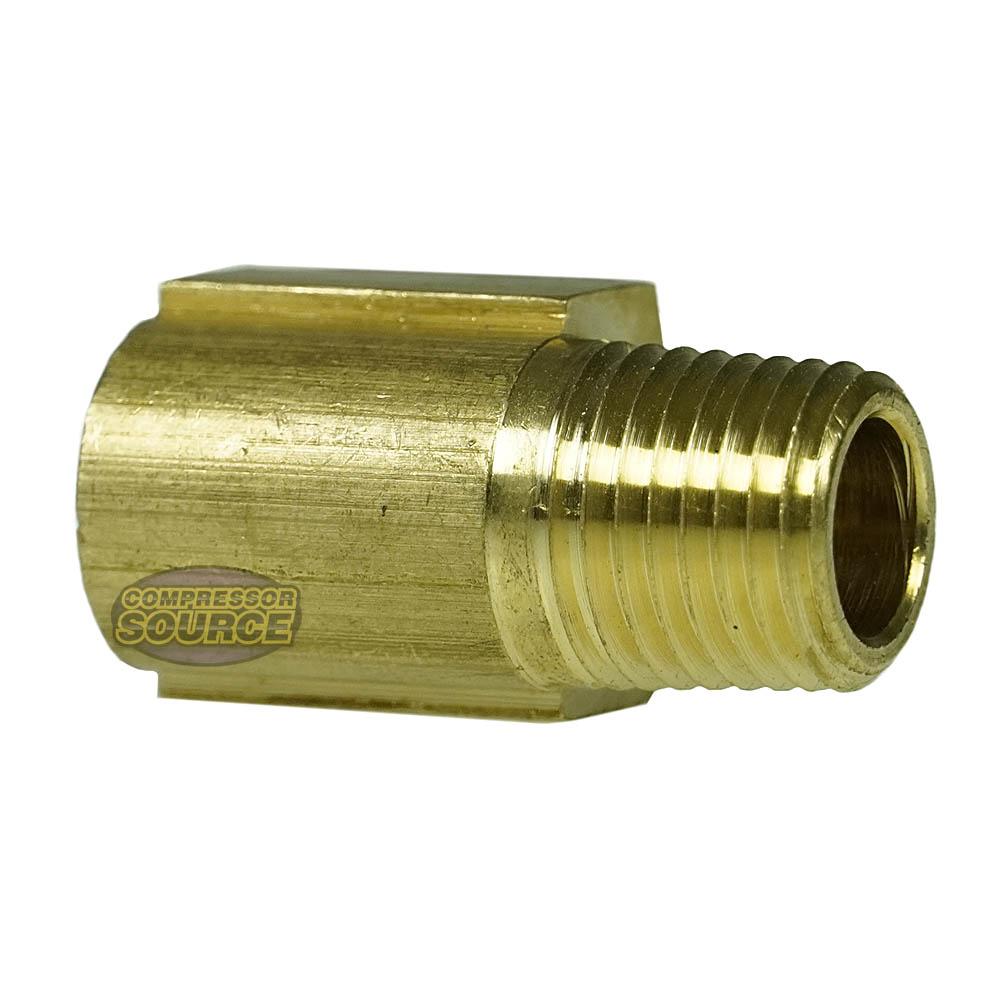 1/4" Short Male NPTF x Female NPTF Barstock Street Elbow Solid Brass Fitting 116SC-97