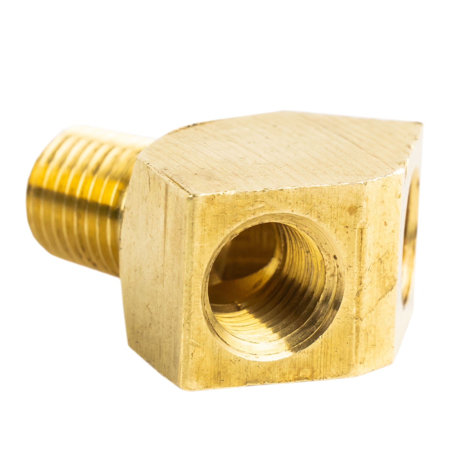 Brass Y Splitter 1/4" MNPT x 1/4" FNPT Fitting Gas .25" x .25" WYE Fitting