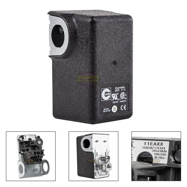 Condor MDR11/6 Pressure Switch Control Valve 80-100 PSI 1 Port 1/4" FNPT 11EAXX