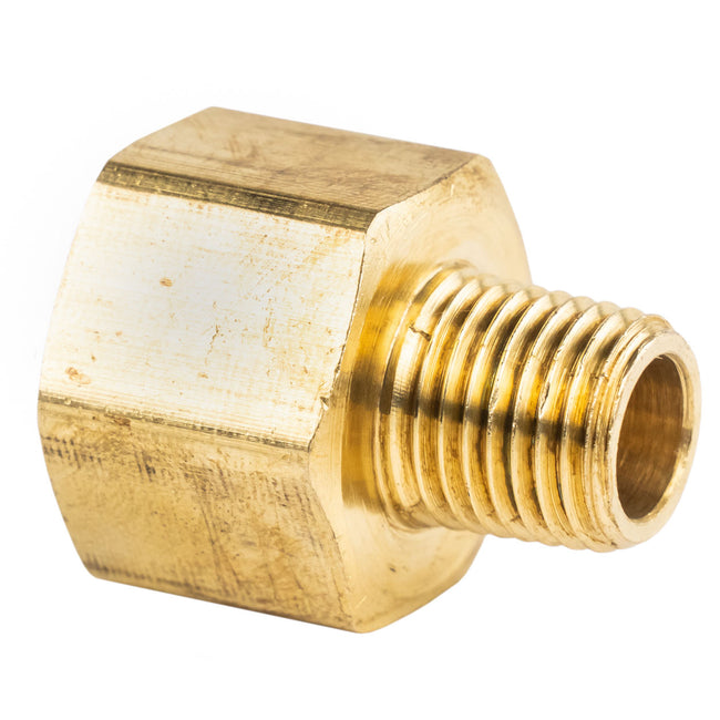 1/2" FNPT - 1/4" MNPT Pipe Adapters Solid Brass Pressure Gauge Extenders 5 Pack