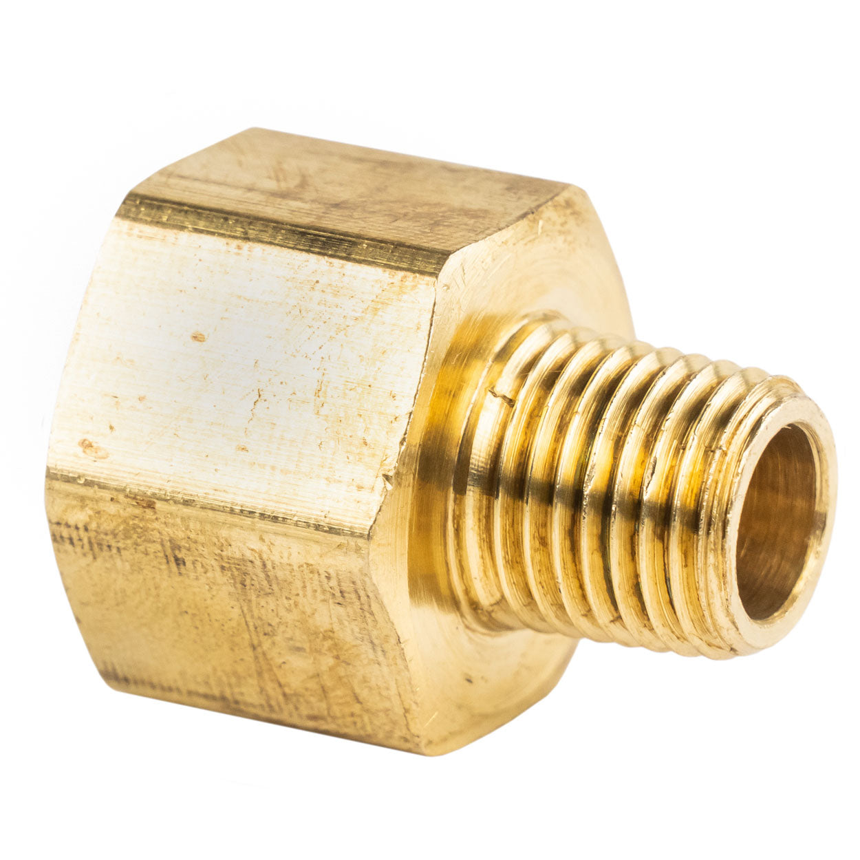 1/2" FNPT to 1/4" MNPT Pipe Adapter Solid Brass Pressure Gauge Connector Extender 120RFC