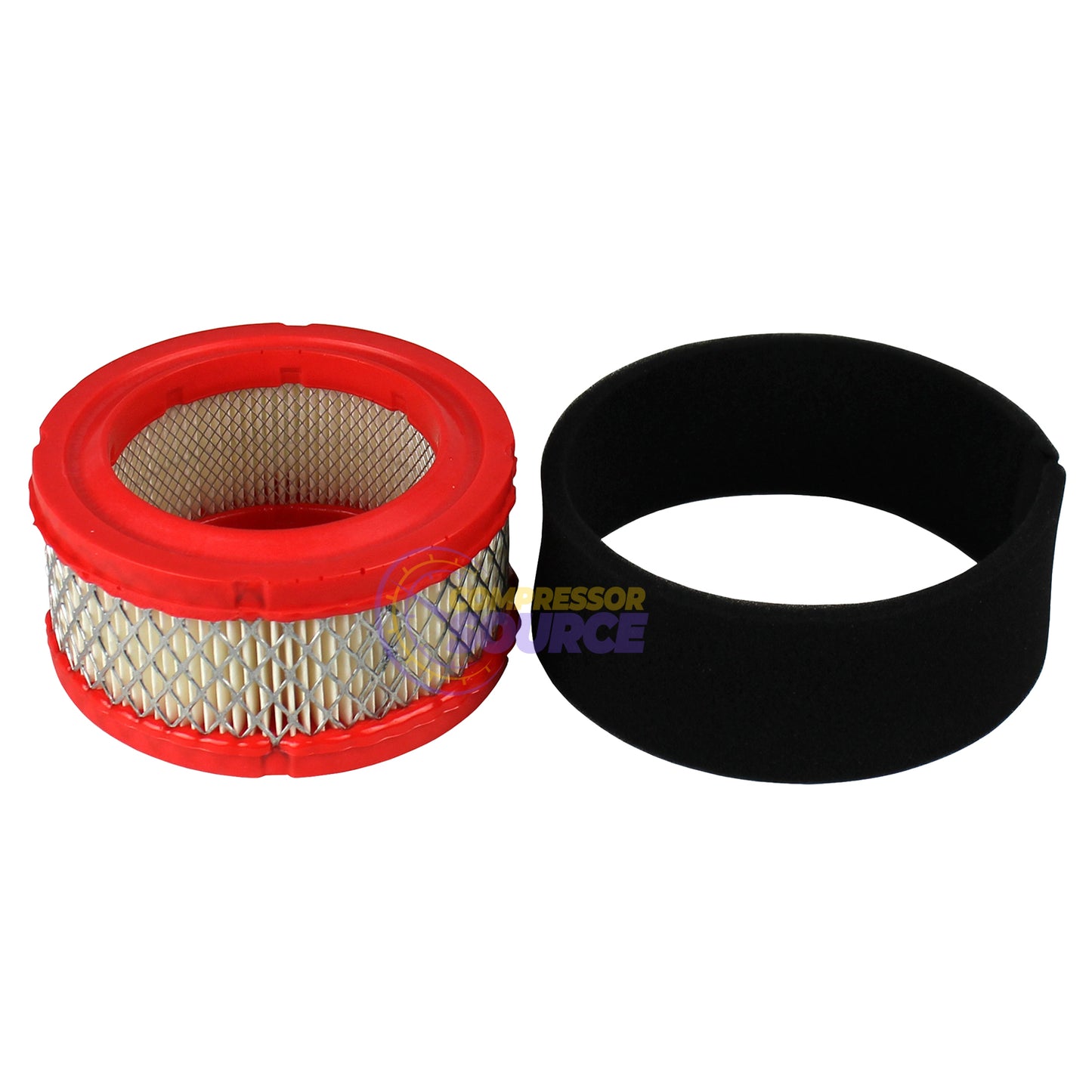 Two Intake Filter Elements For Curtis Air Compressors 2" x 4-3/8" Air Filters
