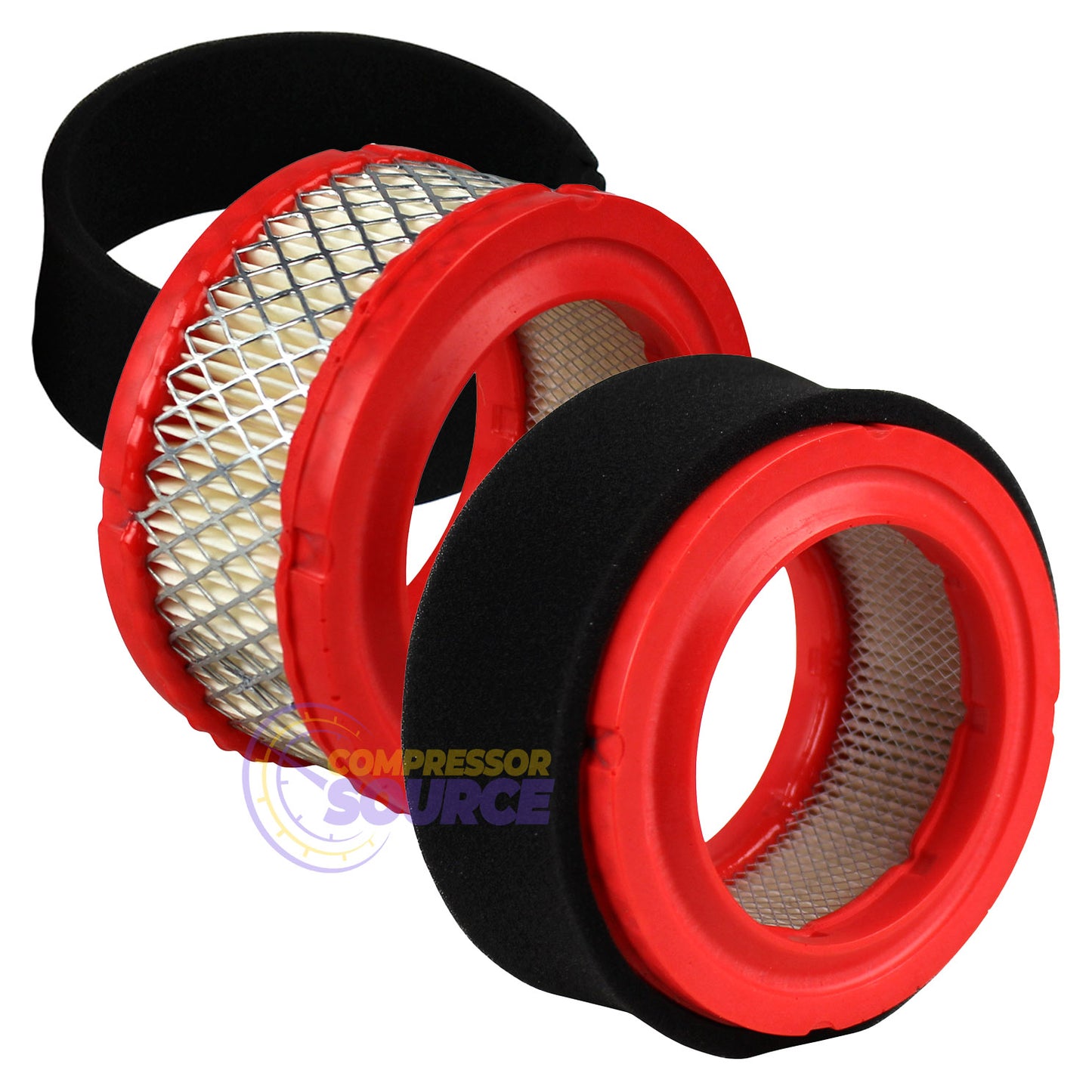 Two Intake Filter Elements For Curtis Air Compressors 2" x 4-3/8" Air Filters