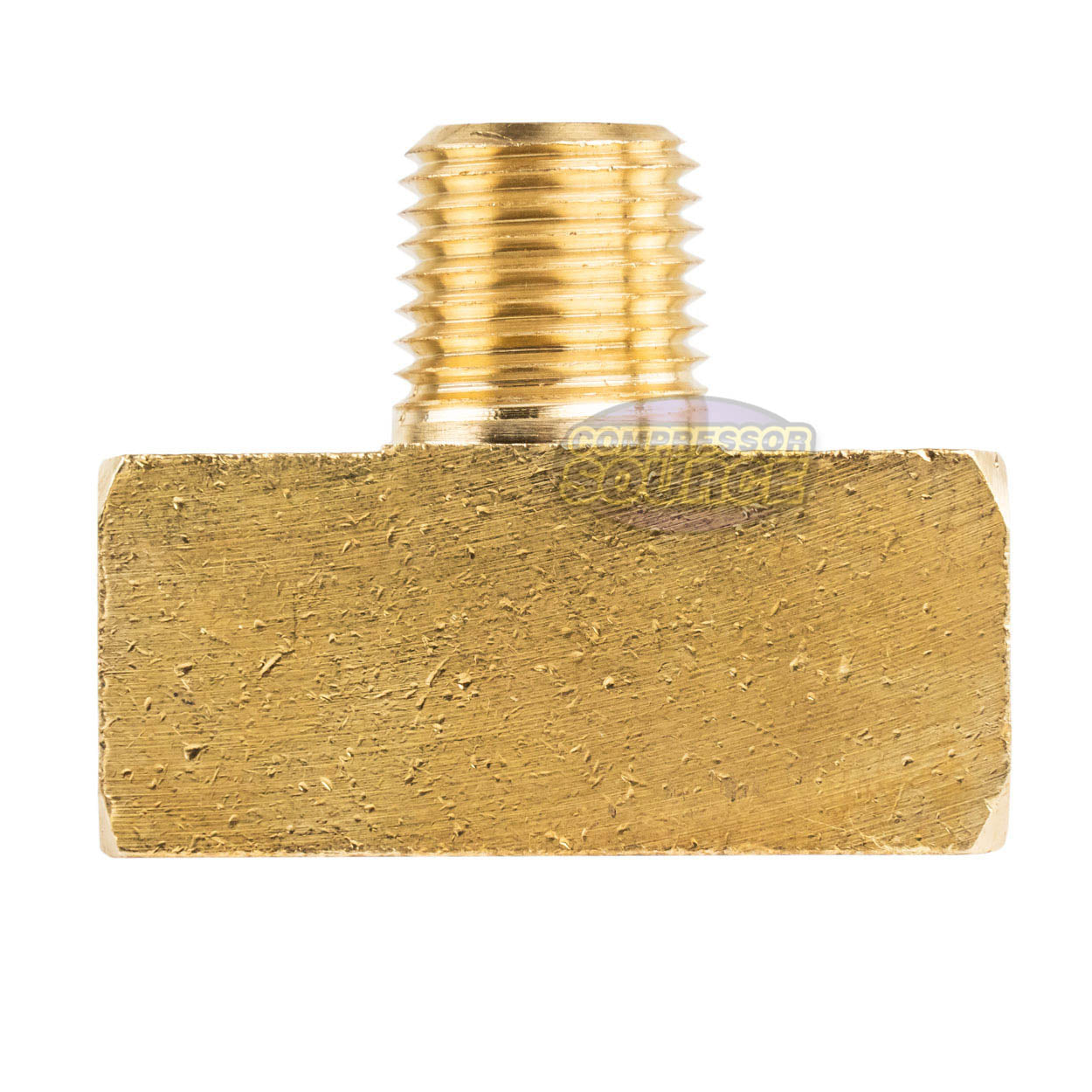 2 Pack Brass Pipe Branch Tee 1/4" Female x 1/4" Male NPT Air Tank Valve Union